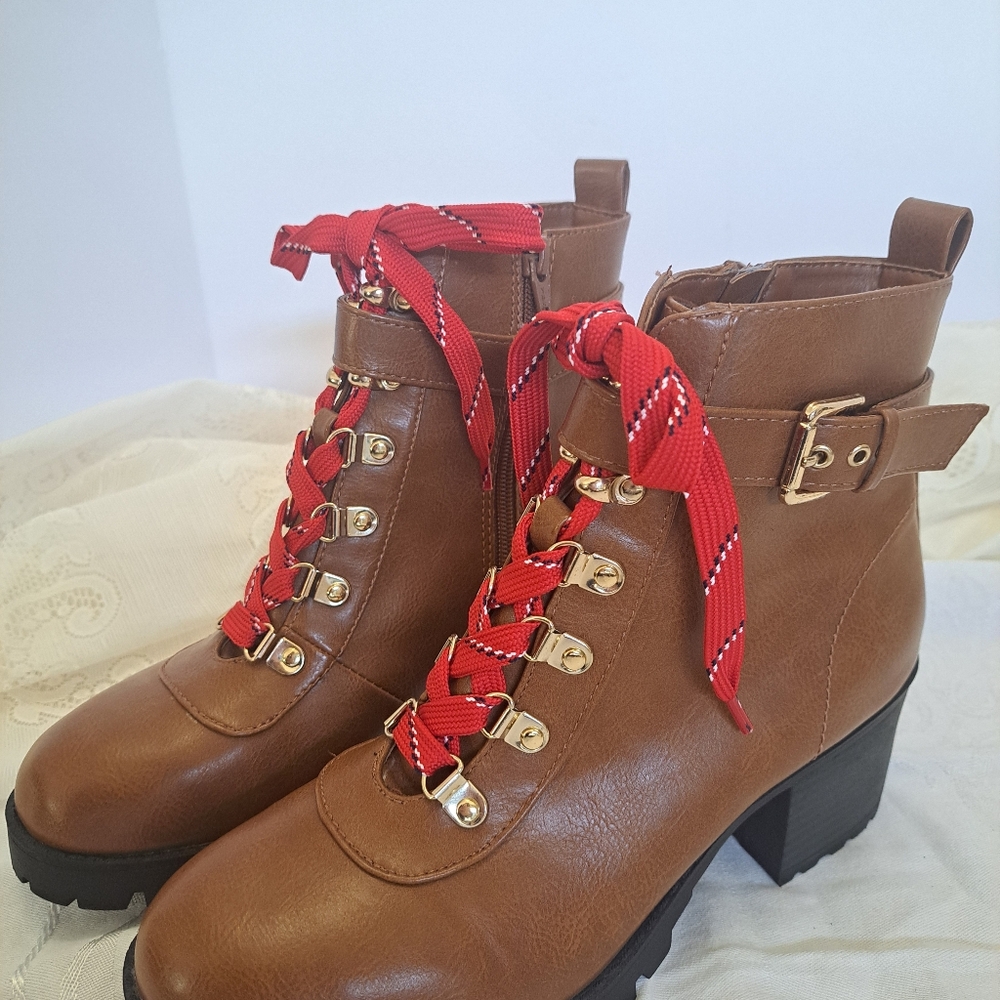 Material Girl Lumber/Combat Boots-New-Size 9
